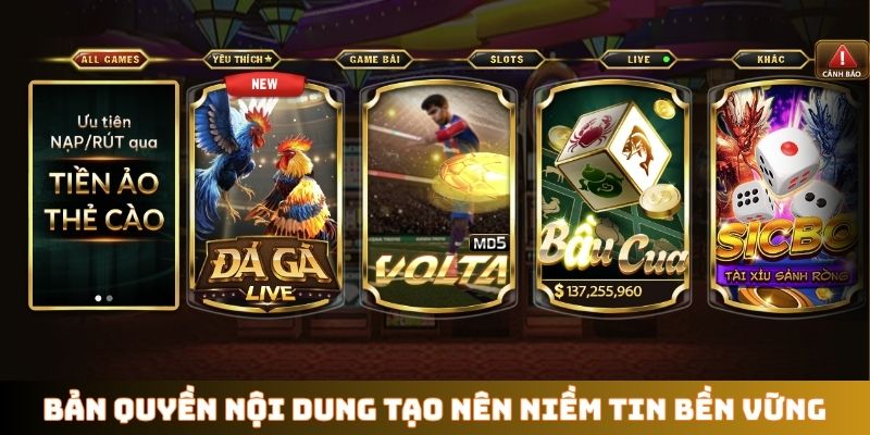 Bản quyền nội dung tạo nên niềm tin bền vững