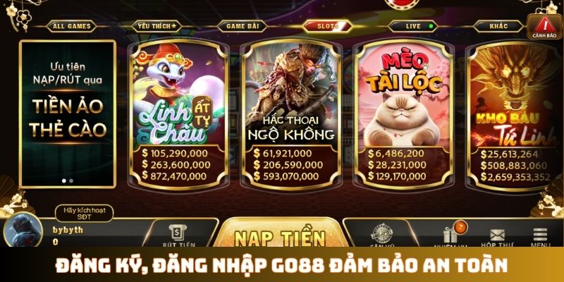 Đăng ký, đăng nhập GO88 đảm bảo an toàn