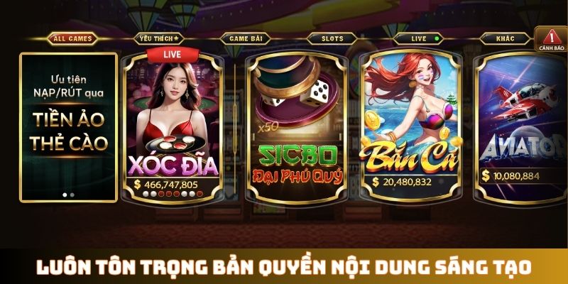 Luôn tôn trọng bản quyền nội dung sáng tạo