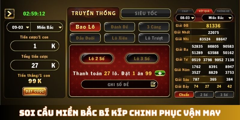 Soi cầu miền Bắc bí kíp chinh phục vận may